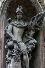 Saint Florian, patron of firefighters - obrazy, fototapety, plakaty