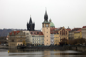 Fototapeta na wymiar Prague Old Town with Bridge Tower, Czech Republic