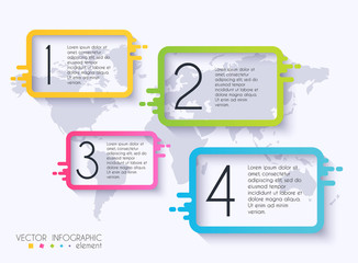 Vector info graphics for your business presentations. Can be used for website layout, numbered banners, diagram, horizontal cutout lines, web design.