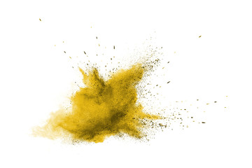 Abstract powder splatted background. Colorful dust explode. Paint Holi.