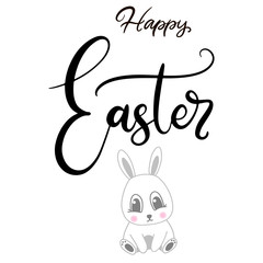 Vector EPS10 lettering illustration for happy easter