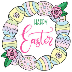 Vector EPS10 lettering illustration for happy easter