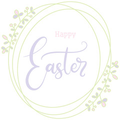 Vector EPS10 lettering illustration for happy easter