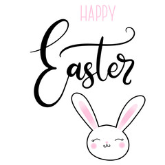 Vector EPS10 lettering illustration for happy easter