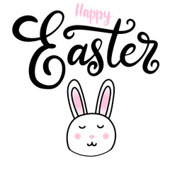 Vector EPS10 lettering illustration for happy easter