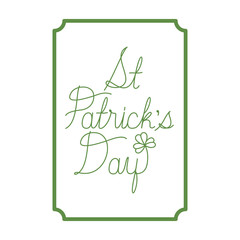 st patrick`s day label with frame isolated icon