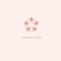 Abstract flower store logo icon vector design. Cosmetics, Spa, Beauty salon Decoration Boutique vector logo. Vector illustration, Graphic Design Editable Design. Floral logo. Flower wedding icon.