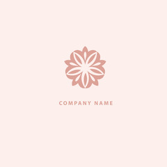 Abstract flower store logo icon vector design. Cosmetics, Spa, Beauty salon Decoration Boutique vector logo. Vector illustration, Graphic Design Editable Design. Floral logo. Flower wedding icon.