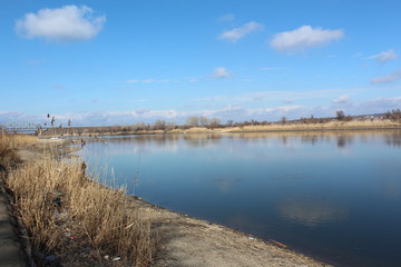 landscape with river and sky