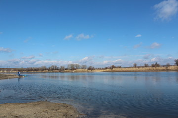 landscape with lake and clouds