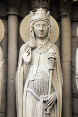 Queen of Sheba, Notre Dame Cathedral, Paris, Portal of St. Anne