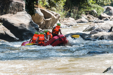 Rafting,Adventure travel, adventure, rafting the Mae Taeng, Chiang Mai, Thailand