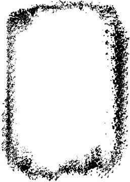 Abstract Decorative Black & White Photo Frame. Type Text Inside, Use as Overlay or for Layer / Clipping Mask