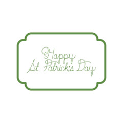 happy st patrick`s day label frame icons