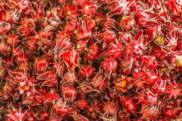 Roselle's bright red color.2