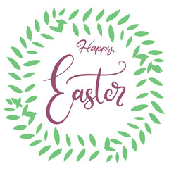 Vector EPS10 lettering illustration for happy easter