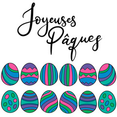 Vector EPS10 lettering illustration for happy easter