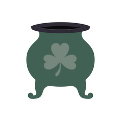 leprechaun cauldron isolated icon