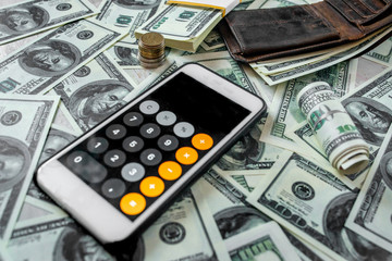 Fototapeta premium Hundreds of notes on the table