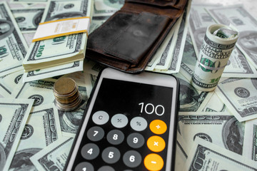 Naklejka premium Hundreds of notes on the table