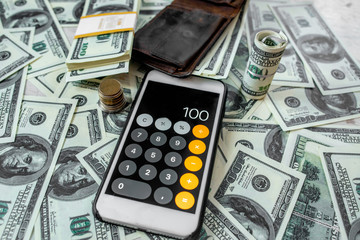 Fototapeta premium Hundreds of notes on the table