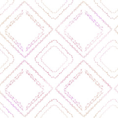 Hand drawn liana floral pattern. Color foliage plant decoration vector on white background