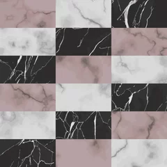 Keuken spatwand met foto Marble Brick Seamless Pattern. Vector Luxury Background © kronalux