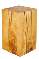wood stump isolated on white background
