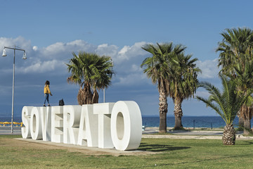 Italia Calabria Città di Soverato la scritta gigante