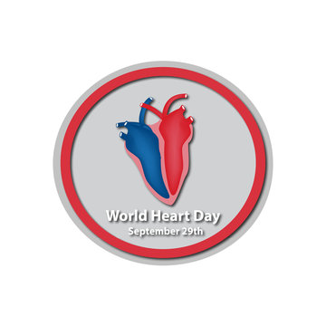 World Heart Day - September 29. A heart. Baner. Infographics. Vector illustration on isolated background