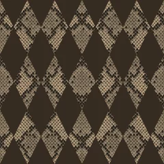 Keuken spatwand met foto Snakeskin Reptile Geometric Seamless Pattern. Vector Background © kronalux