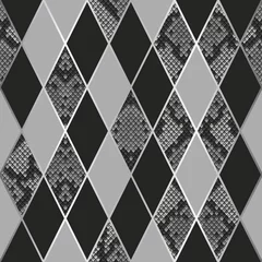 Fototapeten Snakeskin Luxury Geometric Seamless Pattern. Vector Background © kronalux