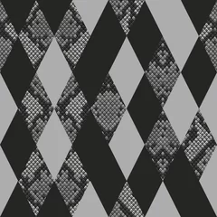 Fotobehang Snakeskin Reptile Geometric Seamless Pattern. Vector Background © kronalux