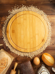 wheat grains and bakery ingredients