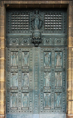 Twelve apostles, door of Saint Vincent de Paul church, Paris