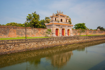 Fototapeta na wymiar Hue, Vietnam - presenting one of the most well preserved Old Town in Vietnam, and a wonderful Forbidden City, Hue is one of the main travel destination in the country