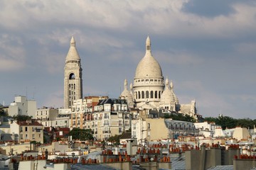 Fototapeta na wymiar view, city, paris, Sacré-Cœur, Montmartre, panorama, architecture, cityscape, skyline, 