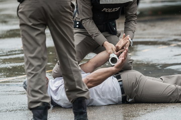 Police arrested,Police,Gun.	