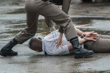 Police arrested,Police,Gun.	