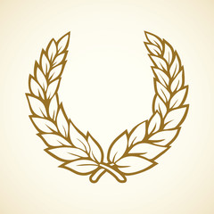 Laurel wreath. Vector drawing