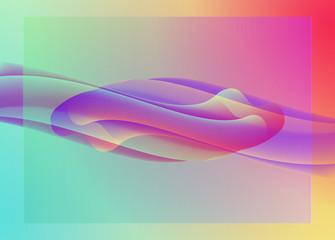 3D abstract vector illustration. Object with smooth shape. Can be used for advertising, marketing, presentation, card and flyer.