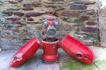 European fire hydrant france opened case