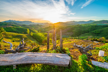 Obraz premium Natural colors of dawn on the mountain.15