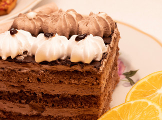 tasty cake on a saucer