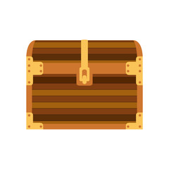 chest with coins isolated icon