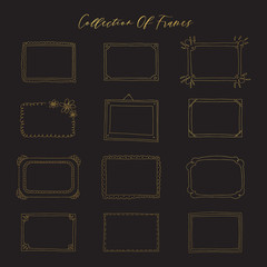 Decorative set template photo frames. Scrapbook concept. These photo frames you can use for kids picture or your love story. Vector illustration.