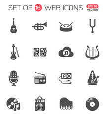 music icon set. music web icons for your project
