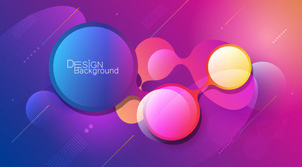 Abstract minimal gradient shapes and geometric pattern composition. Colorful gradient background. Vector abstract modern graphic design for template, poster, wallpaper, flyer, banner