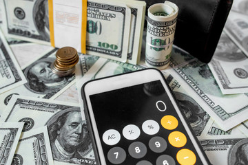 Fototapeta premium Financial calculation of money