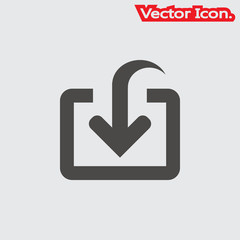 Download files icon isolated sign symbol and flat style for app, web and digital design. Vector illustration.